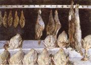 Still life Chicken, Gustave Caillebotte